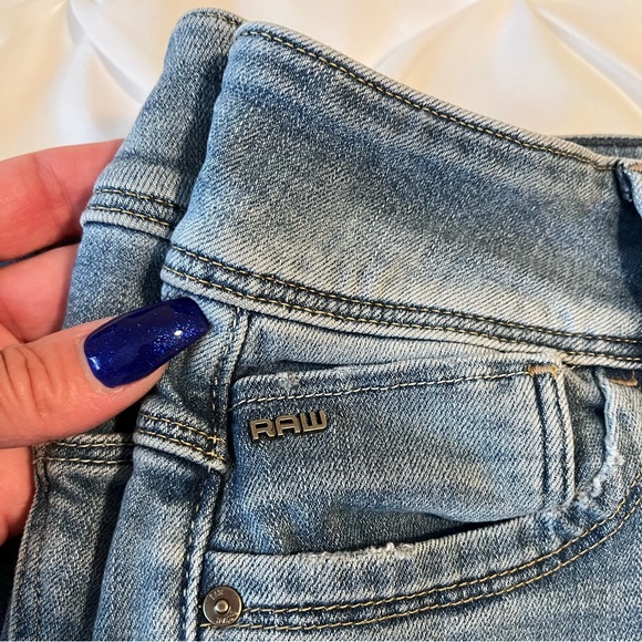 G-Star Raw Lynn Mid Rise Super Skinny Jeans & Fitted T-Shirt, Excellent! - Picture 3 of 13